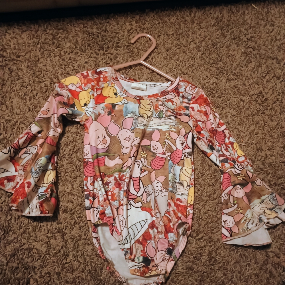 Disney Winnie the Pooh Kids Bodysuit - Red and Pink